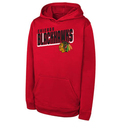 Chicago Blackhawks Youth Cyber Punk Performance Hoodie - Red | NHL Clearance