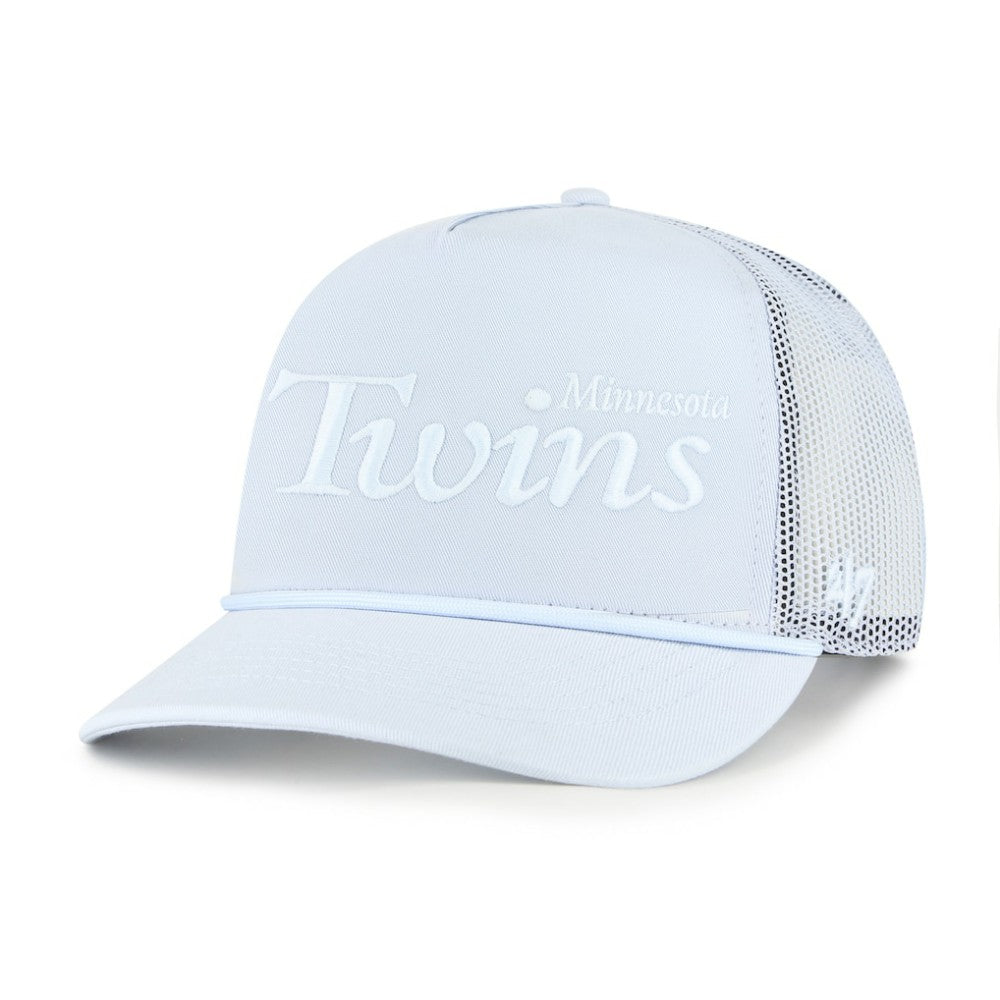 Minnesota Twins '47 Foundation Script Hitch Adjustable Trucker Hat Sale