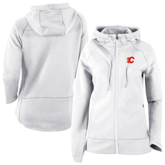 Calgary Flames Columbia Omni-Wick Pack It Up Full-Zip Jacket - White | NHL Lifestyle