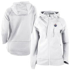 Edmonton Oilers Columbia Omni-Wick Pack It Up Full-Zip Jacket - White | NHL Lifestyle