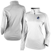 Vancouver Canucks Columbia Women's Omni-Wick Shotgun 2.0 Quarter-Zip Pullover Top - White | NHL Clearance