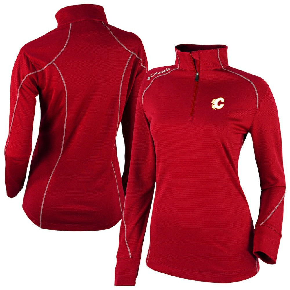 Calgary Flames Columbia Women's Omni-Wick Shotgun 2.0 Quarter-Zip Pullover Top - Red | NHL near me
