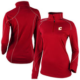 Calgary Flames Columbia Women's Omni-Wick Shotgun 2.0 Quarter-Zip Pullover Top - Red | NHL near me
