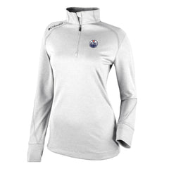 Edmonton Oilers Columbia Women's Omni-Wick Shotgun 2.0 Quarter-Zip Pullover Top - White | NHL discount