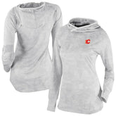Calgary Flames Columbia Women's Omni-Wick Sunday Ball Pullover Hoodie - White | NHL Lifestyle
