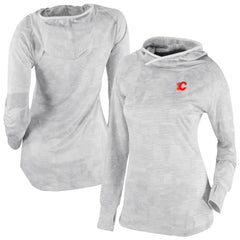 Calgary Flames Columbia Women's Omni-Wick Sunday Ball Pullover Hoodie - White | NHL Lifestyle