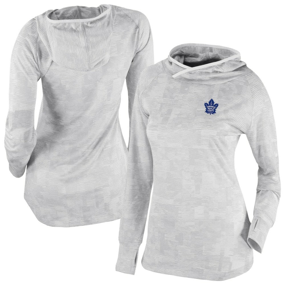 Toronto Maple Leafs Columbia Women's Omni-Wick Sunday Ball Pullover Hoodie - White | NHL Lifestyle