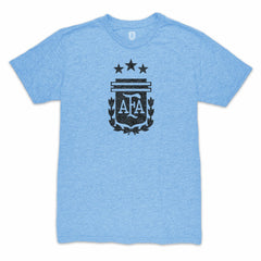 Angel Di Maria Argentina National Team 1863FC Retro Player Tri-Blend T-Shirt Light Blue