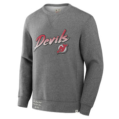 New Jersey Devils Fanatics Decades Collection Legendary Fleece Pullover Sweatshirt - Heather Gray | Fanatics Clearance