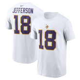 Justin Jefferson Minnesota Vikings Name & Number T-Shirt - White - Nike