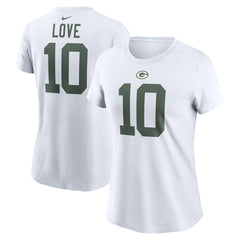 Jordan Love Green Bay Packers Women's Player Name & Number T-Shirt - White - Nike