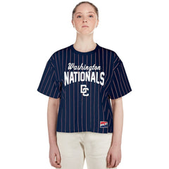Washington Nationals New Era Women's 2025 City Connect Pinstripe T-Shirt Near Me