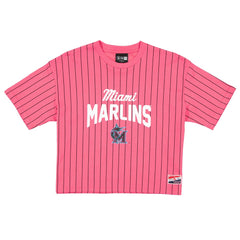 Miami Marlins New Era Women's 2025 City Connect Pinstripe T-Shirt Online