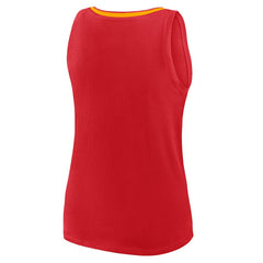 Kansas City Chiefs Logo Athletic Women's Plus Size Stellar Win V-Neck Tank Top - Red - NFL