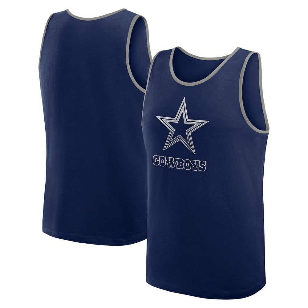 Dallas Cowboys Logo Athletic Unmatched Success Tank Top - Navy - NFL