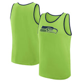 Seattle Seahawks Logo Athletic Unmatched Success Tank Top - Neon Green - NFL