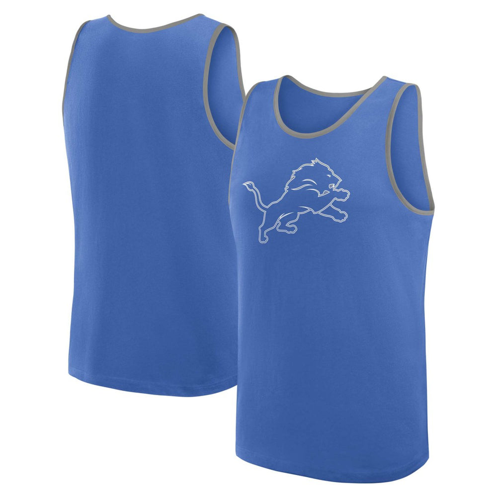 Detroit Lions Logo Athletic Unmatched Success Tank Top - Blue - NFL