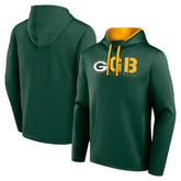 Green Bay Packers Logo Athletic Head Start Pullover Hoodie - Green - NFL