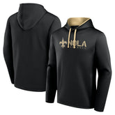 New Orleans Saints Logo Athletic Head Start Pullover Hoodie - Black - NFL