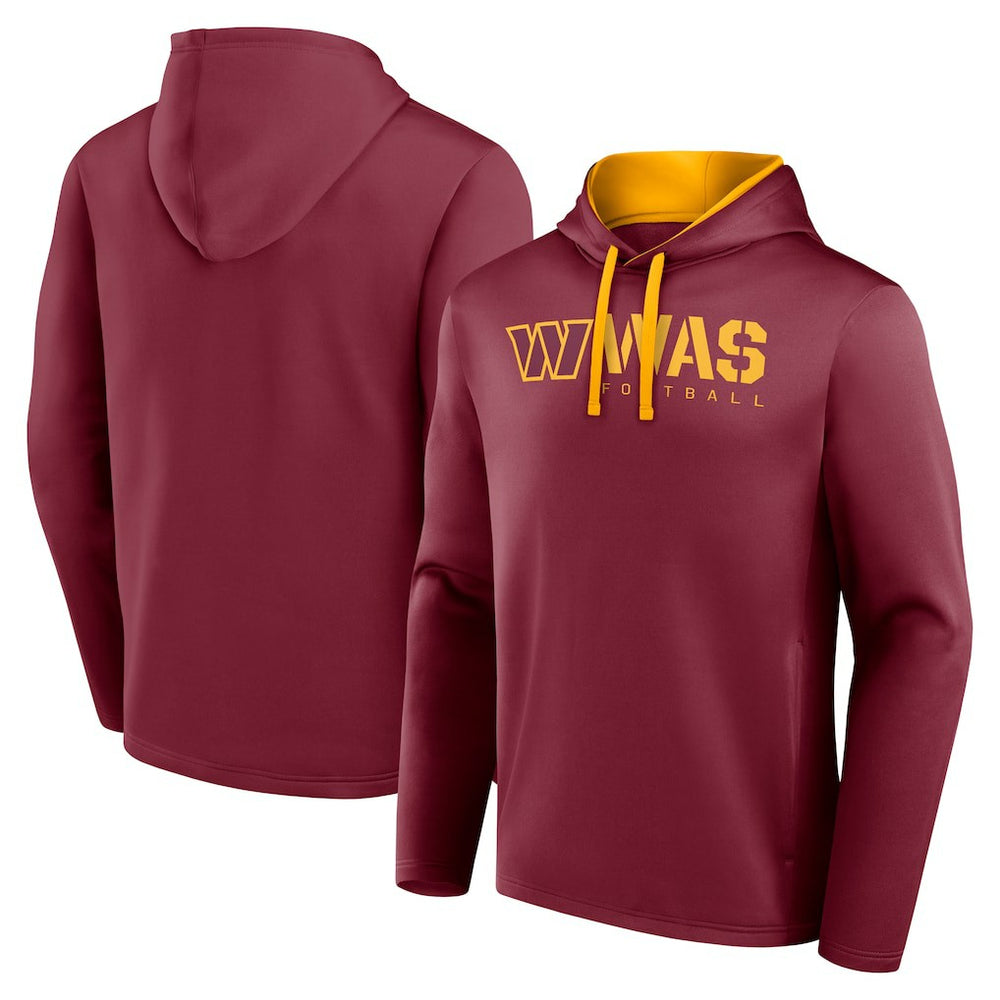 Washington Commanders Logo Athletic Head Start Pullover Hoodie - Burgundy - NFL