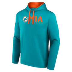 Miami Dolphins Logo Athletic Head Start Pullover Hoodie - Aqua - NFL