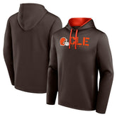 Cleveland Browns Logo Athletic Head Start Pullover Hoodie - Brown - NFL