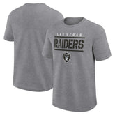 Las Vegas Raiders Logo Athletic Top Notch T-Shirt - Heather Gray - NFL