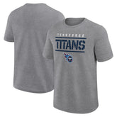 Tennessee Titans Logo Athletic Top Notch T-Shirt - Heather Gray - NFL