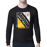 Pittsburgh Steelers Starter Shield Logo Long Sleeve T-Shirt - Black - NFL