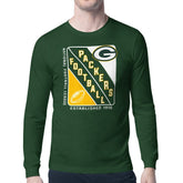 Green Bay Packers Starter Shield Logo Long Sleeve T-Shirt - Olive - NFL