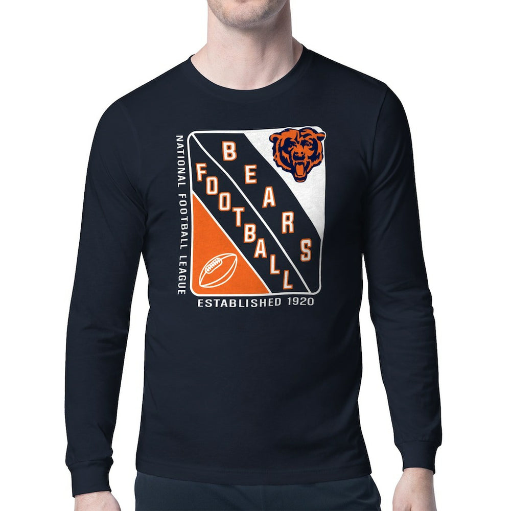 Chicago Bears Starter Shield Logo Long Sleeve T-Shirt - Navy - NFL