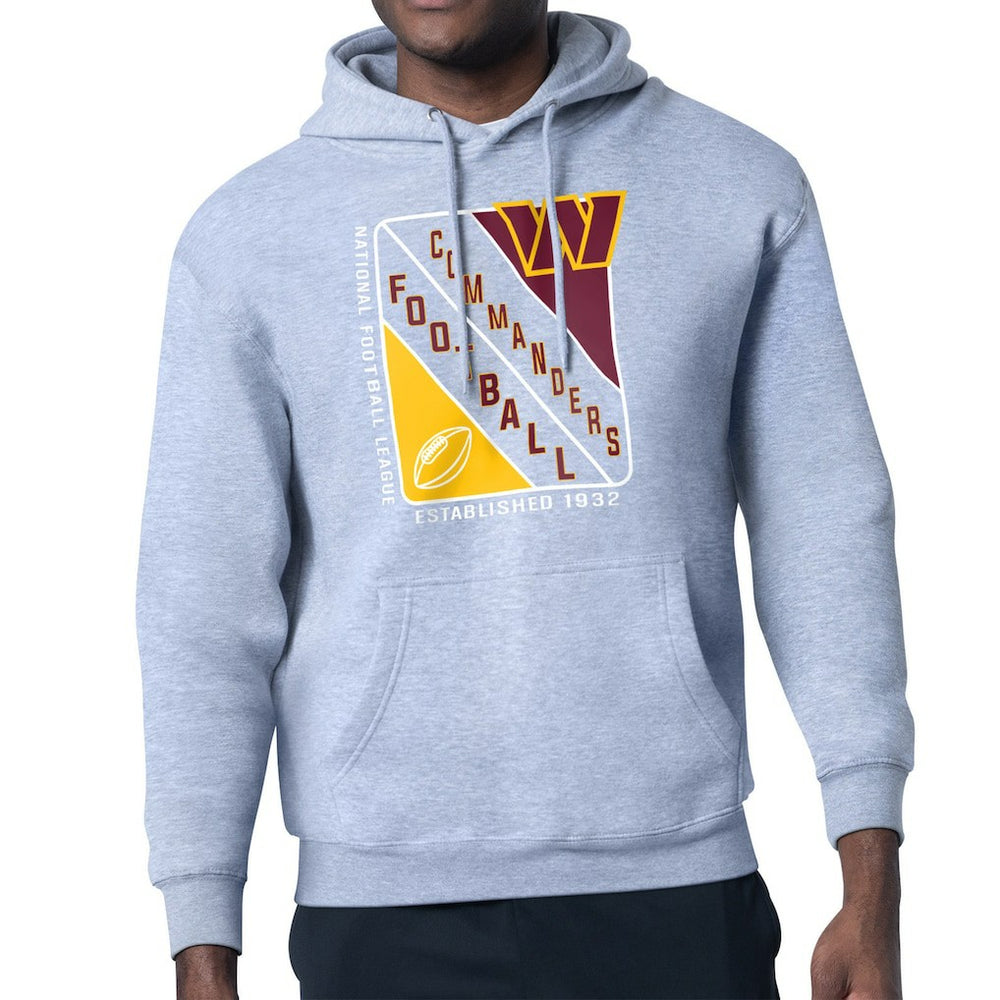 Washington Commanders Starter Shield Logo Pullover Hoodie - Heather Gray - NFL
