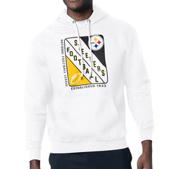 Pittsburgh Steelers Starter Shield Logo Pullover Hoodie - White - NFL