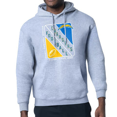 Los Angeles Chargers Starter Shield Logo Pullover Hoodie - Heather Gray - NFL