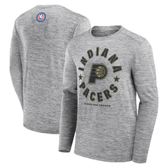 Fanatics Indiana Pacers NBA Hoops for Troops Long Sleeve T-Shirt Heather Gray