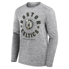 Fanatics Boston Celtics NBA Hoops for Troops Long Sleeve T-Shirt Heather Gray