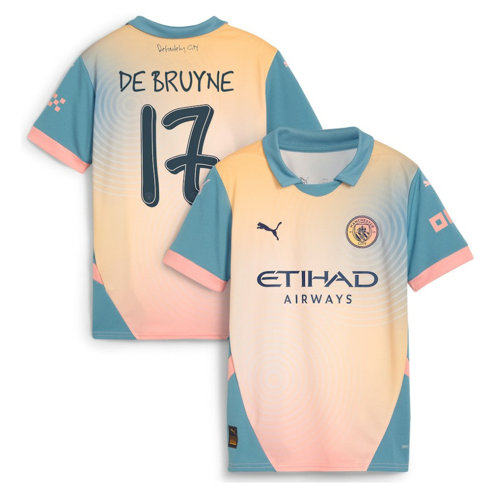 Puma - Kevin De Bruyne Manchester City Youth 2024/25 Fourth Replica Player Jersey - Blue