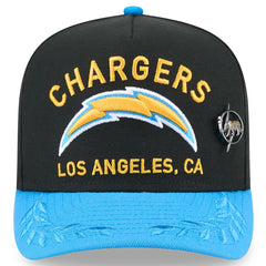 Los Angeles Chargers New Era 2025 NFL Draft On Stage A-Frame 59FIFTY Fitted Hat - Black/Powder Blue - NFL