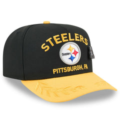 Pittsburgh Steelers New Era 2025 NFL Draft On Stage A-Frame 59FIFTY Fitted Hat - Black/Gold - NFL