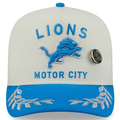 Detroit Lions New Era 2025 NFL Draft A-Frame 59FIFTY Fitted Hat - Cream/Blue - NFL
