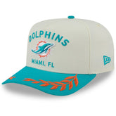 Miami Dolphins New Era 2025 NFL Draft A-Frame 9FIFTY Snapback Hat - Cream/Aqua - NFL