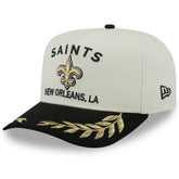 New Orleans Saints New Era 2025 NFL Draft A-Frame 9FIFTY Snapback Hat - Cream/Black - NFL