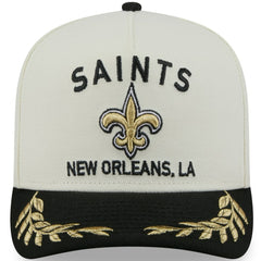 New Orleans Saints New Era 2025 NFL Draft A-Frame 9FIFTY Snapback Hat - Cream/Black - NFL