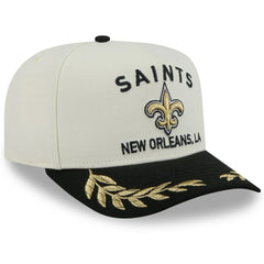 New Orleans Saints New Era 2025 NFL Draft A-Frame 9FIFTY Snapback Hat - Cream/Black - NFL