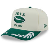 New York Jets New Era 2025 NFL Draft A-Frame 9FIFTY Snapback Hat - Cream/Green - NFL