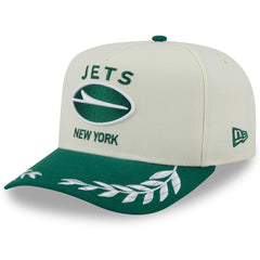New York Jets New Era 2025 NFL Draft A-Frame 9FIFTY Snapback Hat - Cream/Green - NFL
