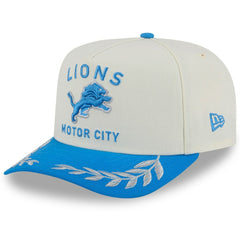 Detroit Lions New Era 2025 NFL Draft A-Frame 9FIFTY Snapback Hat - Cream/Blue - NFL