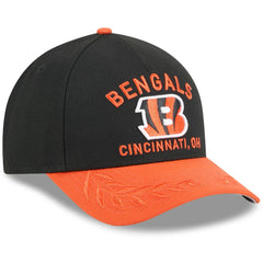 Cincinnati Bengals New Era 2025 NFL Draft 9FORTY A-Frame M-Crown Adjustable Hat - Black/Orange - NFL