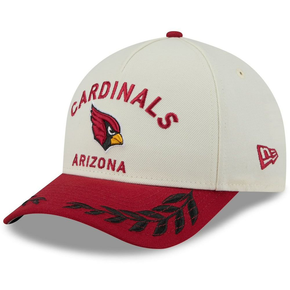 Arizona Cardinals New Era 2025 NFL Draft 9FORTY A-Frame M-Crown Adjustable Hat - Cream/Cardinal - NFL