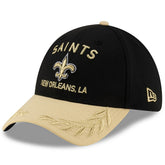 New Orleans Saints New Era 2025 NFL Draft 39THIRTY Flex Hat - Black/Gold - NFL